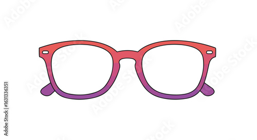 Eyeglasses on white background for eye care ads, sales, blog, art projects