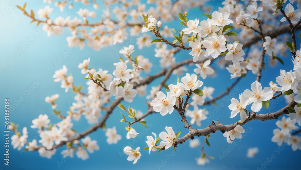 Fototapeta premium Vibrant Cherry Blossoms Creating a Scenic Spring Wonder