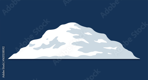 Salt pile against blue background. Food ingredient use for cooking, preservation
