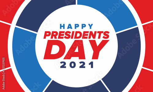 Happy Presidents Day United States Federal Stock Vector 