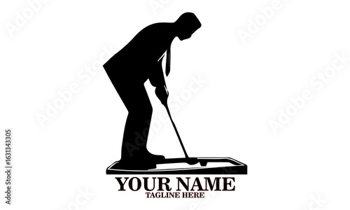 Miniature golf day icon. Miniature golf vector illustration and miniature golf logo design