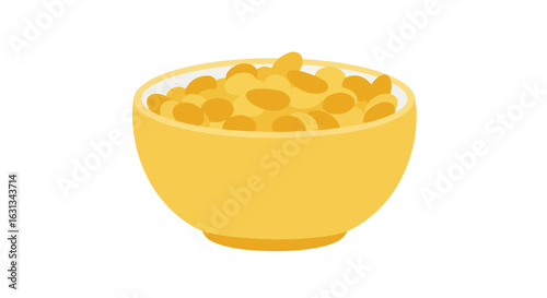 Isolated bowl of grain or cereal. Studio shot. Food concept for breakfast ads