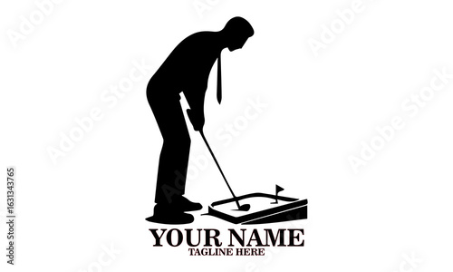 Miniature golf day icon. Miniature golf vector illustration and miniature golf logo design