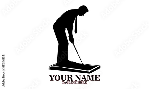Miniature golf day icon. Miniature golf vector illustration and miniature golf logo design