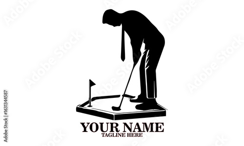 Miniature golf day icon. Miniature golf vector illustration and miniature golf logo design