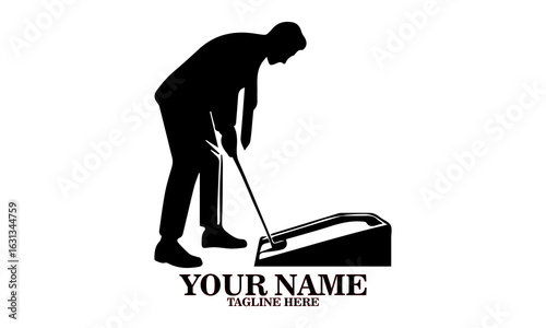 Miniature golf day icon. Miniature golf vector illustration and miniature golf logo design