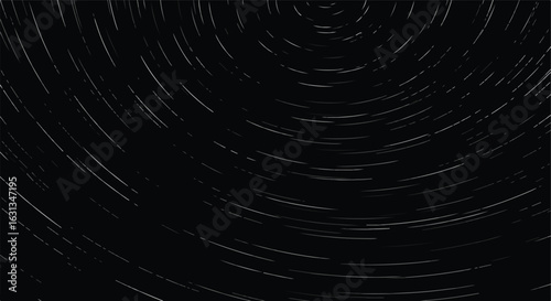 Star trails light painting on night sky for astrophysics research use
