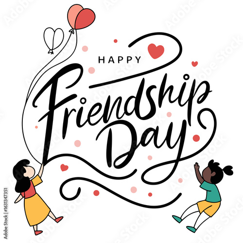 friend ship day vector 
