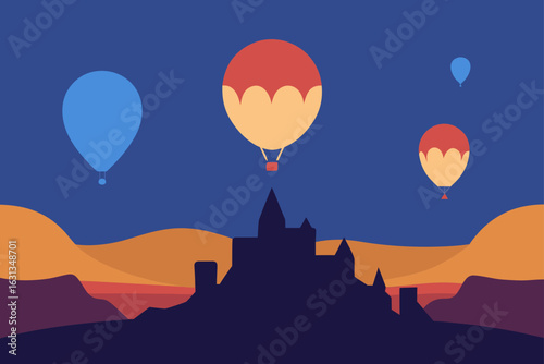 hot air balloon over cappadocia turkey
