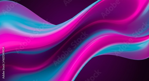 Wallpaper Mural Abstract fluid metallic surface with neon colors.

 Torontodigital.ca