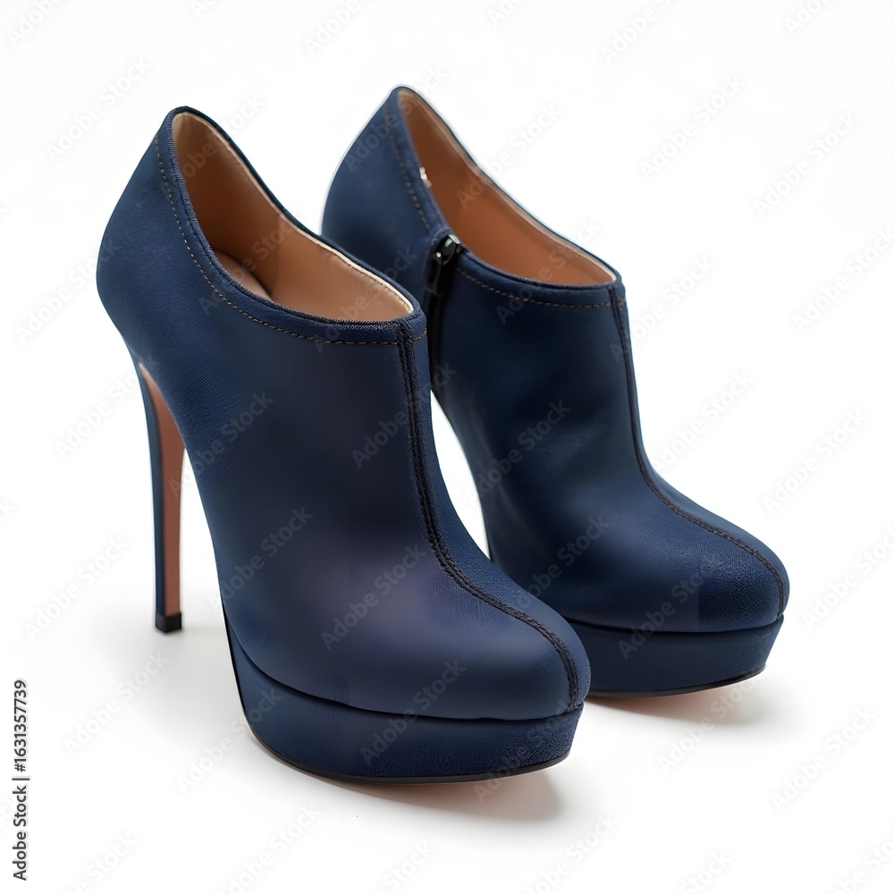Fototapeta premium Blue denim ankle boots
