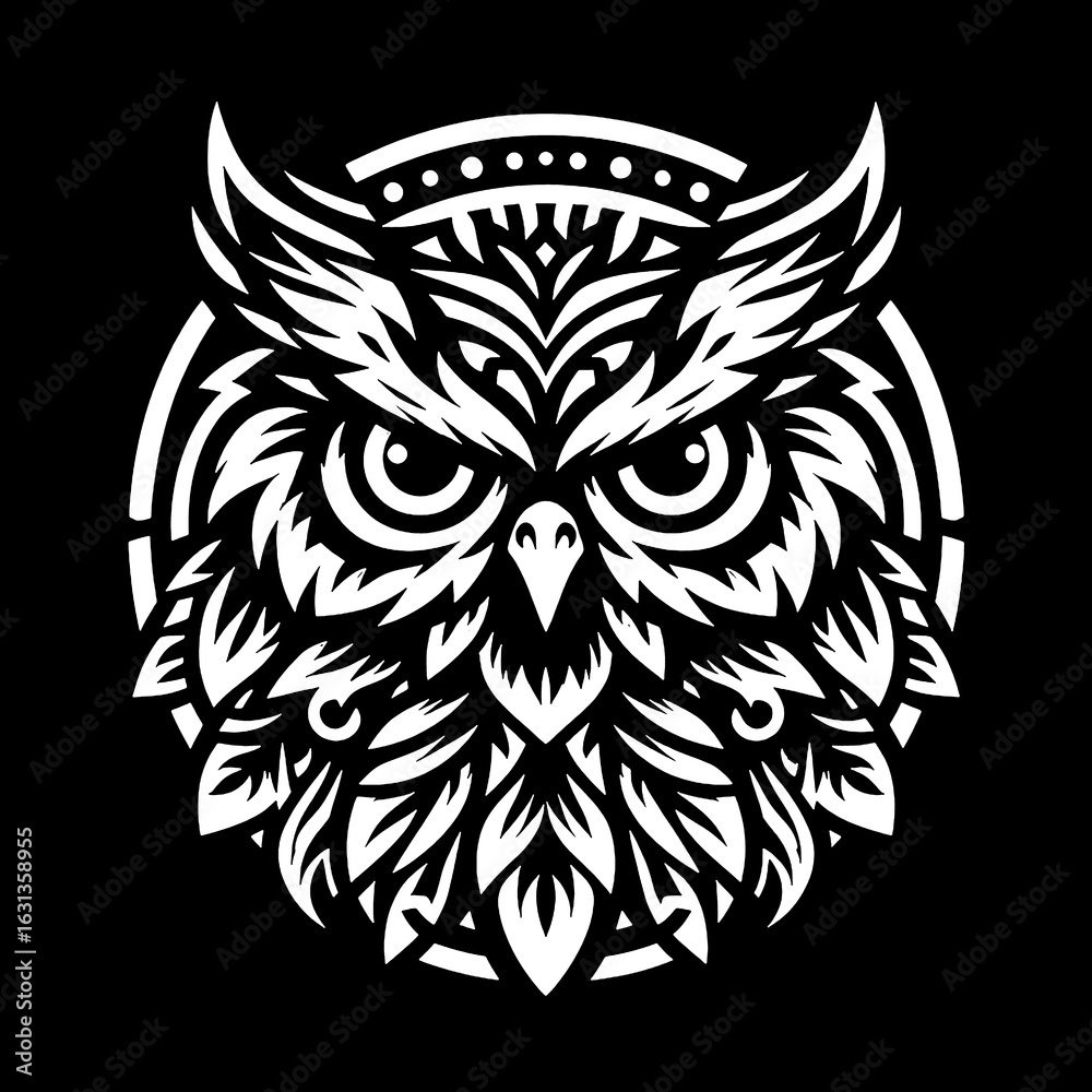Fototapeta premium owl on a white background