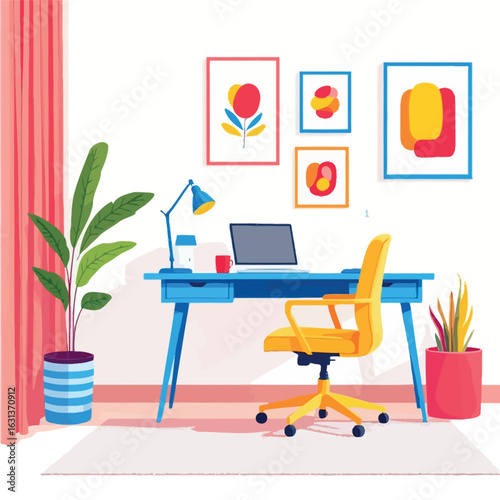 Vsai modern home office setup inspiring productivity and creativity