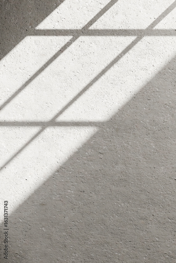 Fototapeta premium Shadow Texture on Concrete Wall with Sunlight. Minimal Abstract Background. 3d rendering.