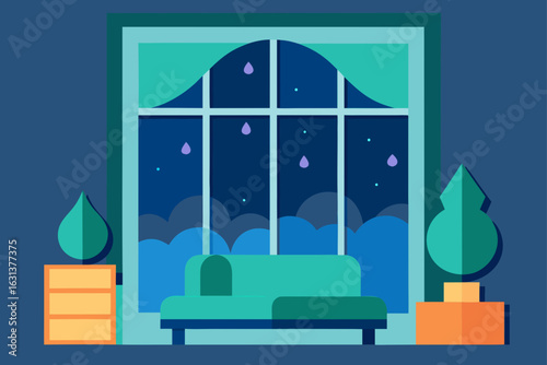 Reading Nook by Rainy Window Light