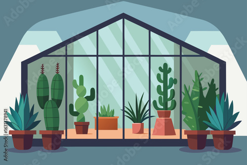 Succulent Filled Greenhouse Oasis