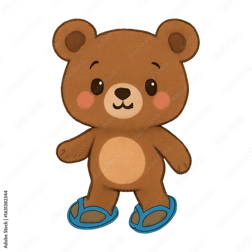 Obraz premium PNG Cute cartoon bear illustration.