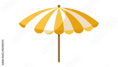 beach umbrella vintage summer yellow stripes shade