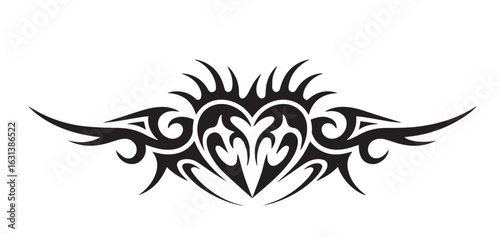 Abstract cyber sigil  Tribal SHAPES, tribal tattoo design, cybersigilism, , stylized, shape