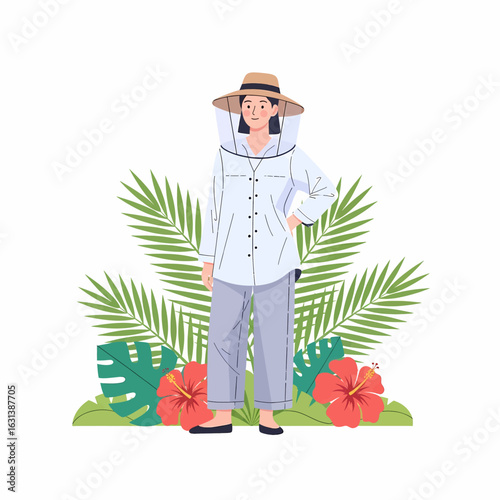 Woman in Protective Suit for Tropical Health & Disease Prevention