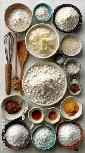 Wallpaper Mural Baking Ingredients Still Life Torontodigital.ca