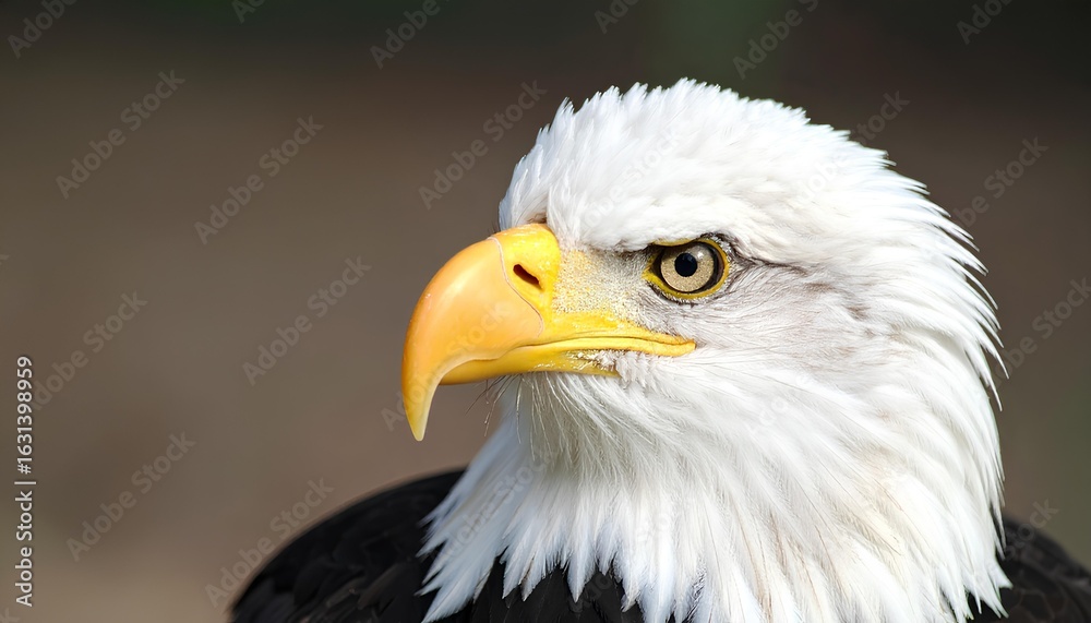 Obraz premium close up portrait of a bald eagle with sharp eyes