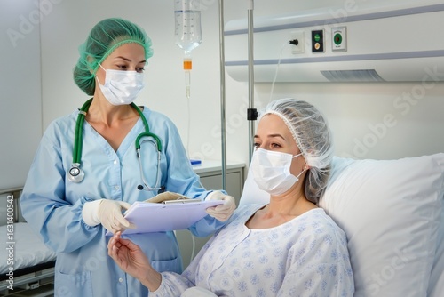 : Medycyna na świecie. Prawidłowa diagnoza i wsparcie medyczne. Ścisłe procedury lekarskie w klinice.