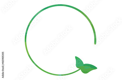 水彩エコロジーフレームベクターイラスト