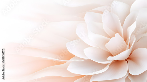 Cream and white flower petals in macro, with a delicate texture and a gentle, neutral background

