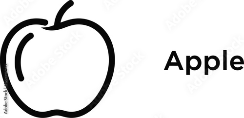 Apple drawing, a healthy and delicious fruit, perfect as a snack or ingredient for pies and sauces, a symbol of nature and nutrition, with a crisp and juicy taste