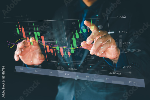 Finance Business, Accounting, Banking, Financial Report with Business Growth Graph, Finance and Investment Concept.