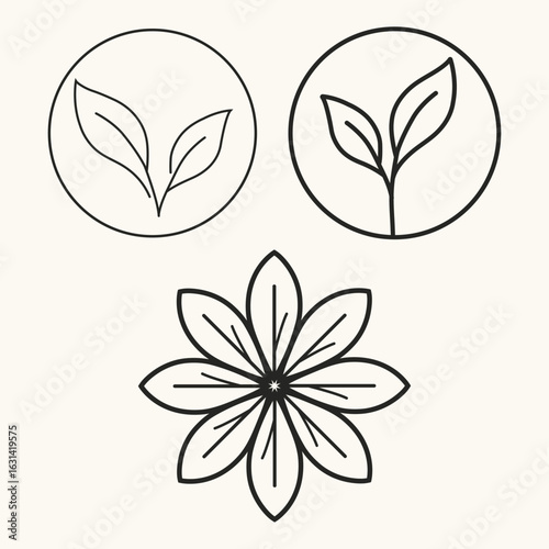 Flower Art Silhouette Design
