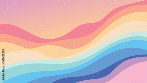 Gradient Wave Abstract Pattern Background Design Element Flowing Color Spectrum