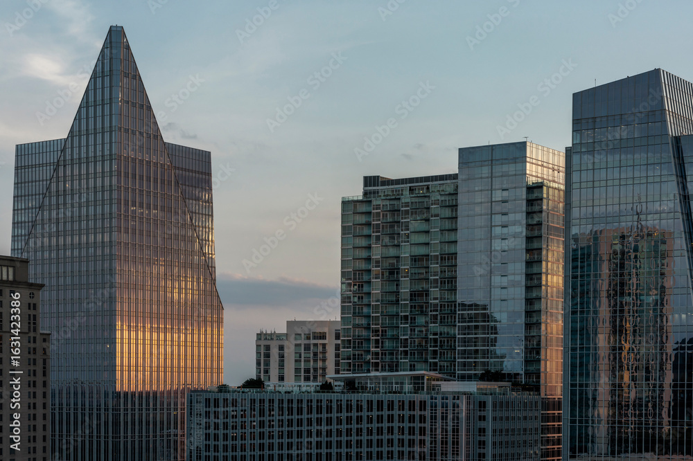 Fototapeta premium Skyline of Buildings in Buckhead, Atlanta, Georgia