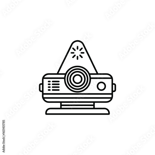 Digital projector icon isolated on a white background