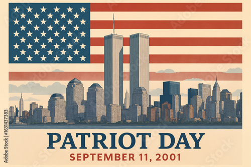 Patriot Day 9 11 Commemorative Illustration Description