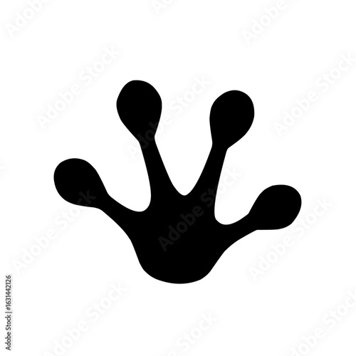 frog footprint vector on white background