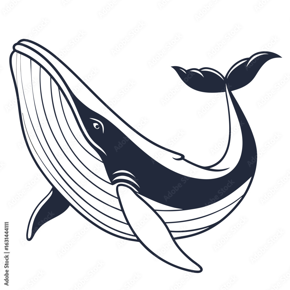 Naklejka premium Shark vector illustration with white background 
