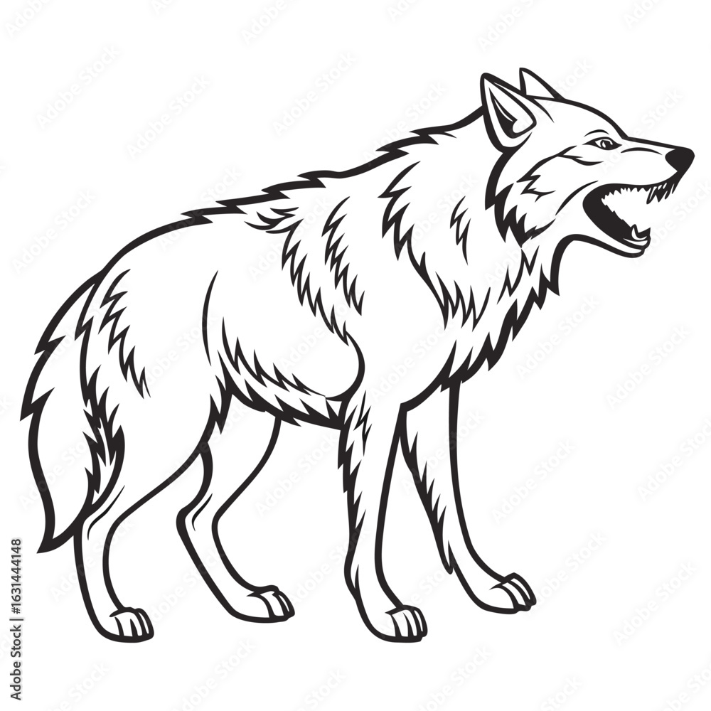 Obraz premium wolf isolated on white background