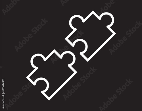 Compatibility icon symbol collection on white background. Thin linear compatibility, connection, cooperation outline icon isolated on white background. Line vector compatibility 