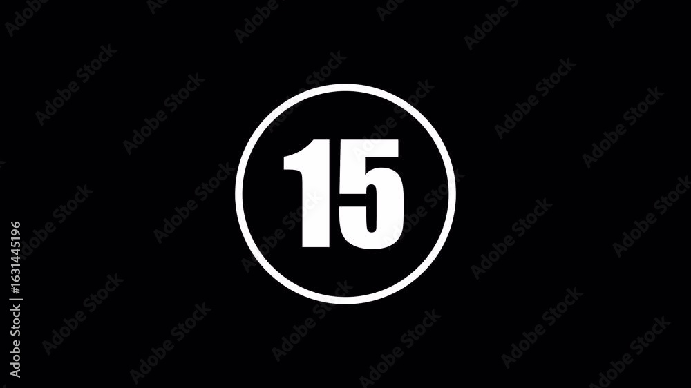 The Number 20 in a White Circle on a Black Background, Minimalist Graphic Icon The Number 20 in a White Circle on a Black Background, Minimalist Graphic Icon