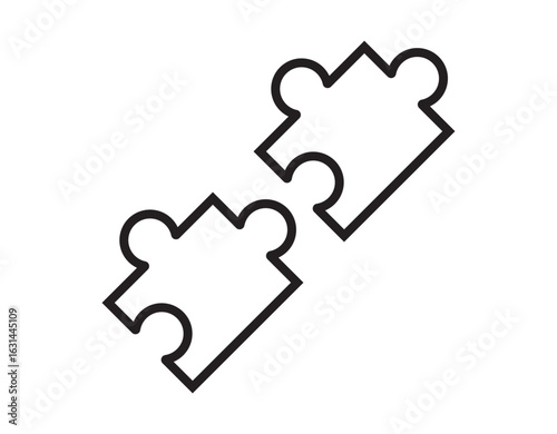 Compatibility icon symbol collection on white background. Thin linear compatibility, connection, cooperation outline icon isolated on white background. Line vector compatibility 