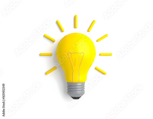 Bright Idea: Yellow Lightbulb
