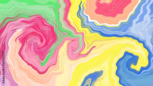 Abstract pastel swirl background with colorful flowing patterns.