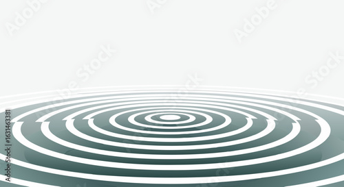 Ripple Effect Abstract: Visual depiction of a ripple effect, a symbol of impact, echoes, and continuous change, abstract and minimalist in its clean lines and captivating design.