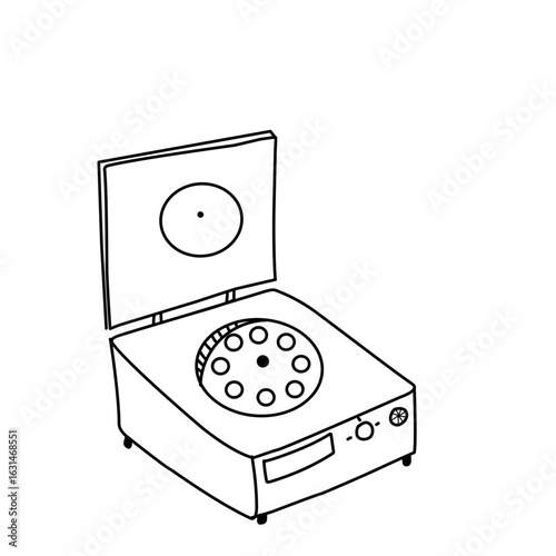 Hand drawn doodle medical laboratory icons set. Vector illustration 