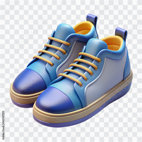 3D Shoes Icon | Casual Sneakers Render, Footwear Fashion Symbol
