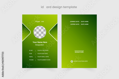 modern minimalist clean simple creative id card design template