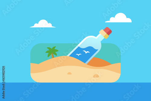 glass bottle beach sand message sea ocean