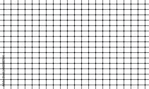 Minimalist black grid pattern on white background. Uniform squares with slightly irregular lines create a textured, mesh-like effect. Geometric, seamless, and evenly lit design.